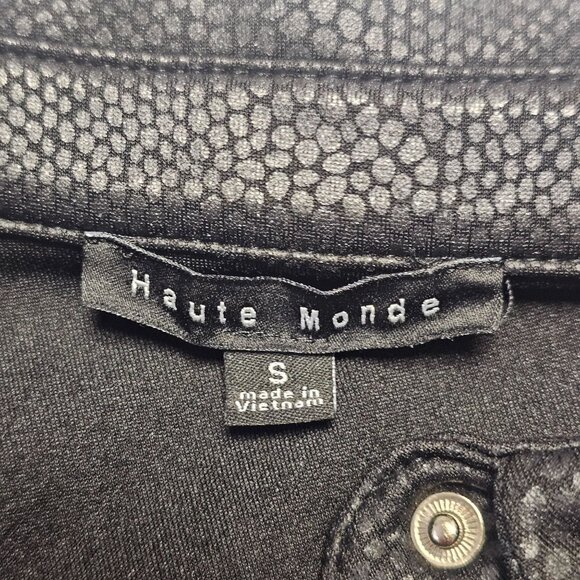 Haute Monde Womens Black Button-Up Textured Shirt Jacket Size S - Picture 3 of 8